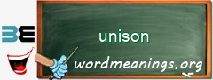 WordMeaning blackboard for unison